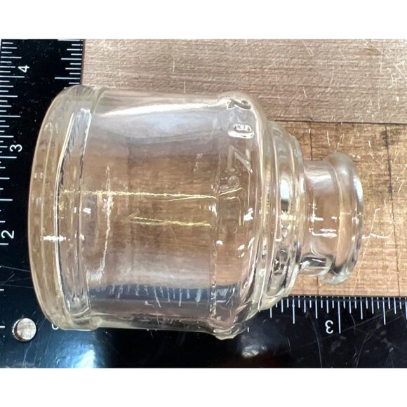 Vintage Waterman's Ink Clear Glass 2 Oz Bottle With Embossed Markings - Picture 5 of 5